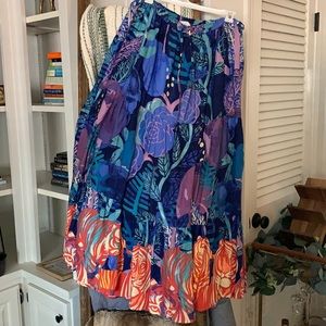 beautiful anthropologie patterned maxi skirt